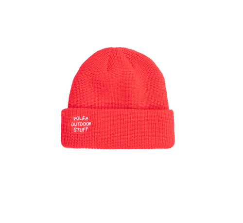 Poler Fancyman Beanie Red One Size