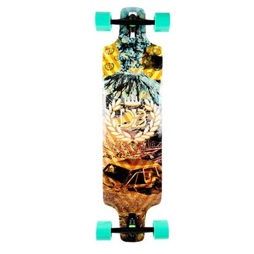 DB Double Drop Longboard Complete 2015 Blue Orange 37.5x9.5