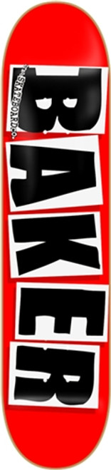 BAKER BRAND LOGO SKATEBOARD DECK 8.47 RED/BLACK