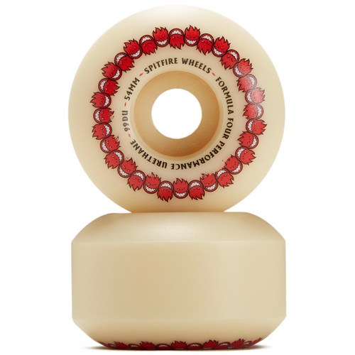 Spitfire F4 Classic Full Repeater Wheels Set Natural Red 54mm99a