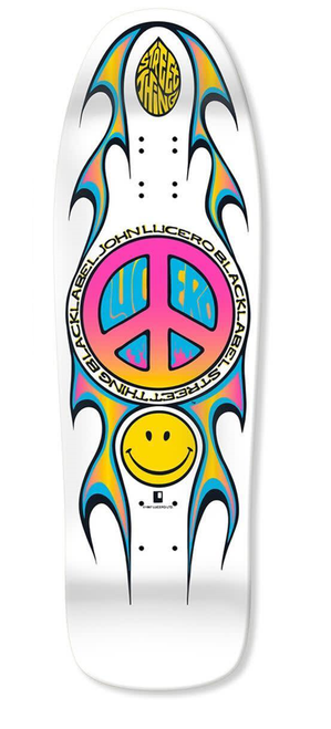 Black Label Lucero Street Thing Skate Deck White 9.88x32.25