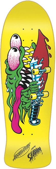 SANTA CRUZ SLASHER Skateboard Deck-10x31 YELLOW reissue
