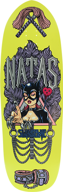 STRANGELOVE NATAS SEAN CLIVER SKATEBOARD DECK-10x32.75 YELLOW
