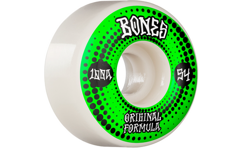 Bones OG 100 v4 Wide Wheels Set Green 54mm