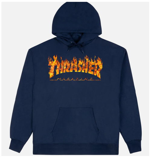 Thrasher Inferno Hoodie Navy Orange