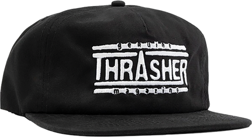 Thrasher Genuine Logo Snapback Black White
