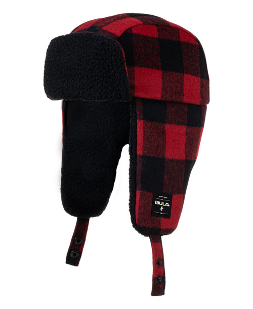 Bula Sherpa Trapper Hat Plaid Red