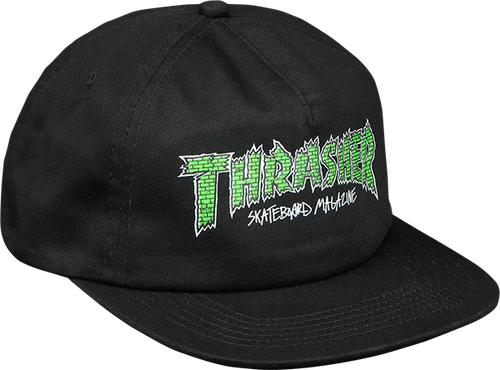 Thrasher Brick Hat Snapback Black Green