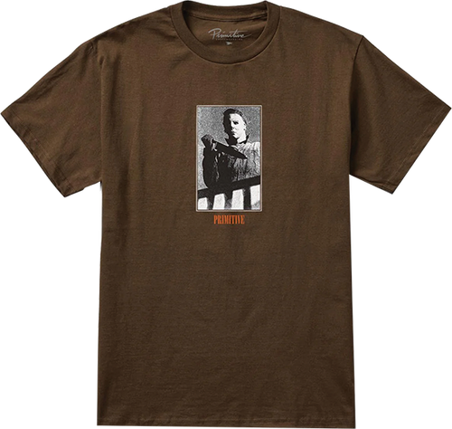 PRIMITIVE SLASHER SS TSHIRT SMALL-BROWN