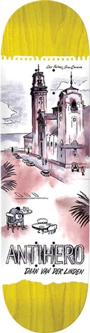 ANTI HERO VAN DER LINDEN CITYSCAPES SKATEBOARD DECK 8.06