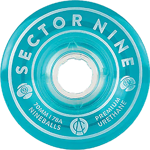 SECTOR 9 NINEBALLS 70mm 78a CLEAR BLUE WHEELS SET
