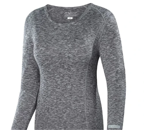 Terramar Cloud Nine 2.0 Printed Scoop Womens Dark Grey Melange Large