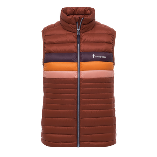 Cotopaxi Fuego Down Vest Womens Rust Stripes