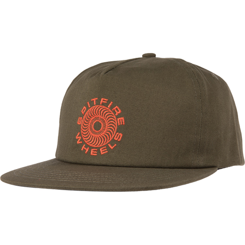 Spitfire Classic 87 Swirl Hat Olive Red Snapback