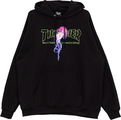 THRASHER ATLANTIC DRIFT HOODIE MEDIUM BLACK