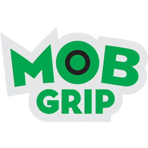MOB Logo Sticker White Green 1.75 inch