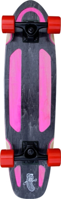 PICKLE W/CHANNELS SKATEBOARD COMPLETE-7.5x29 BLK/PINK