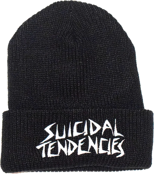 SUICIDAL EMBROIDERED ST OG LOGO BEANIE BLACK