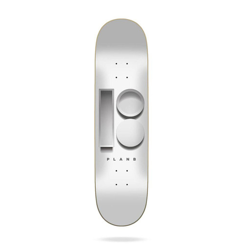Plan B Team 3D Skateboard Deck White 8.25