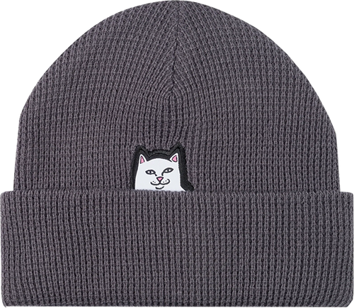 RIPNDIP LORD NERMAL WAFFLE KNIT BEANIE CHARCOAL