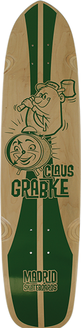 MADRID GRABKE RETRO CRUISER SKATEBOARD DECK-7.5x34 NAT/GRN