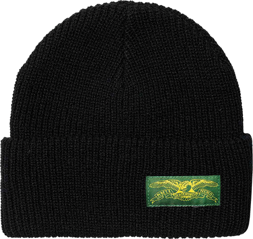 Anti Hero Stock Eagle Beanie Black Green Yellow OneSize