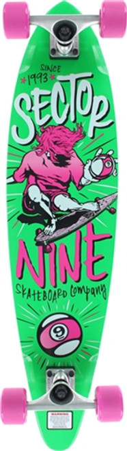 SECTOR 9 THE SWIFT SKATEBOARD COMPLETE-8.6x34.5 GRN/PUR