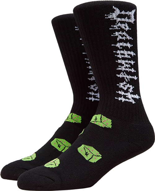 DEATHWISH ROLL THE DICE CREW SOCKS BLK