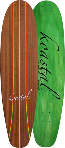 KOASTAL PROGRESSIVE RASTA Longboard Deck-9.25x34