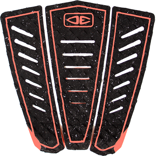 O&E KANOA 2021 3pc TAIL PAD BLACK/CORAL