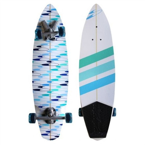 SurfSkate Stunner Ocean Complete White Blue Green