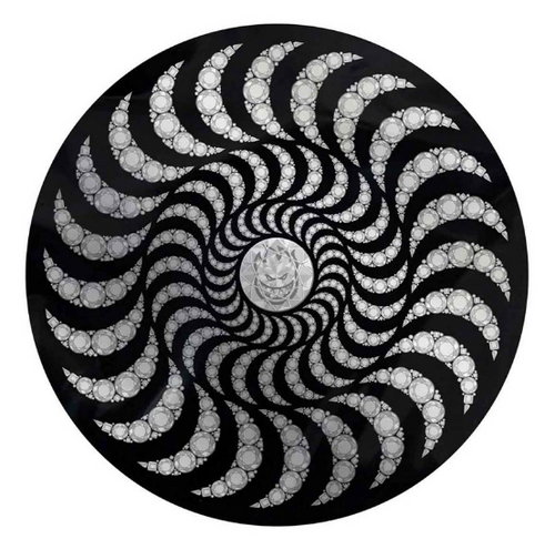 Spitfire Forever Swirl Foil Sticker Black Silver 5inch