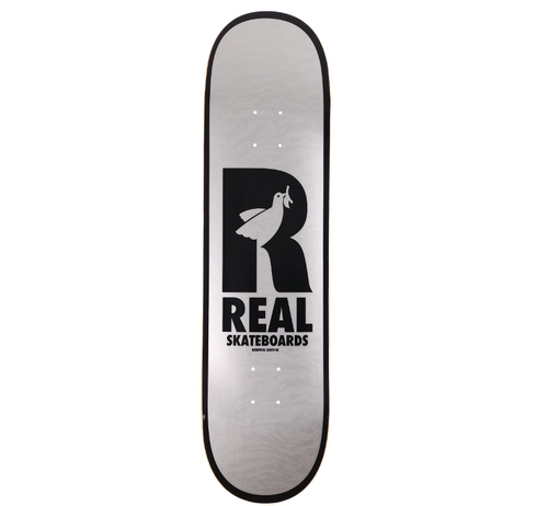 Real Doves Skate Deck Silver Black 8.25
