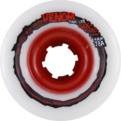 VENOM TWEAKER THUG LIFE 64mm 78a WHITE Skateboard Wheels