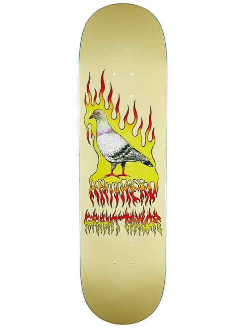 Anti Hero Pigeon Vision Skate Deck Yellow 8.5