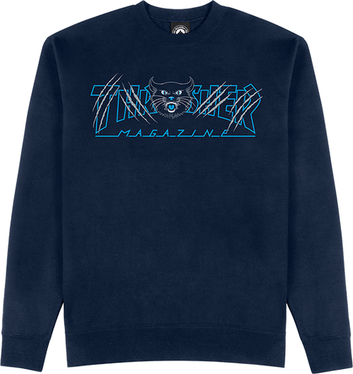 THRASHER GATO CREW/SWT LARGE-NAVY