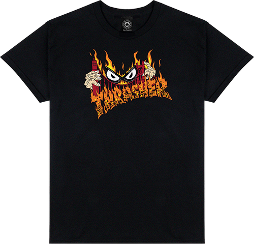 THRASHER NECKFACE SUCKA FREE SS TSHIRT LARGE-BLACK