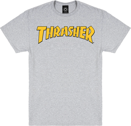 THRASHER COVER LOGO SS TSHIRT LARGE-ASH GREY