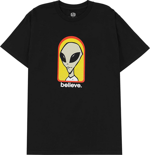 ALIEN WORKSHOP BELIEVE SS TSHIRT XL-BLACK/YEL/RED