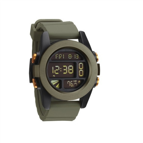 NIXON Unit Surplus Black Orange Ano Watch