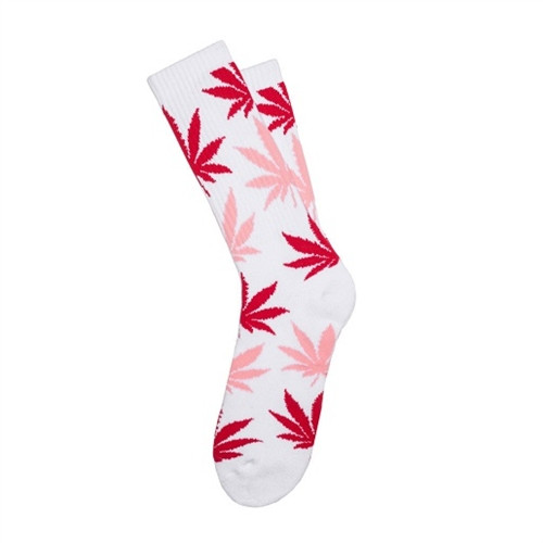 Huf Plantlife Crew Socks White Pink Red