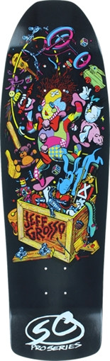 SANTA CRUZ GROSSO TOYBOX SKATEBOARD DECK-9.44x32.7 BLACK reissue