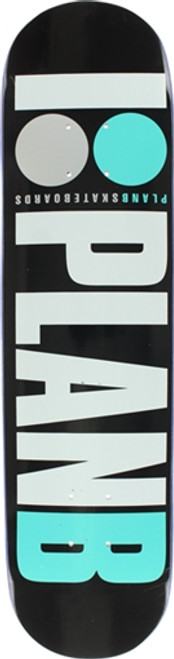 PLAN B OG SKATEBOARD DECK-8.0 BLK/TEAL/WHT/GREY