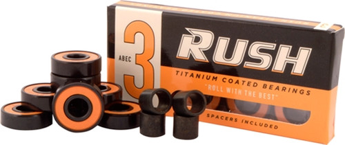 RUSH ABEC-3 BEARINGS W/SPACERS