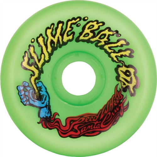 Santa Cruz Slimeballs Vomits Skate Wheels Neon Green 60mm/97a Set