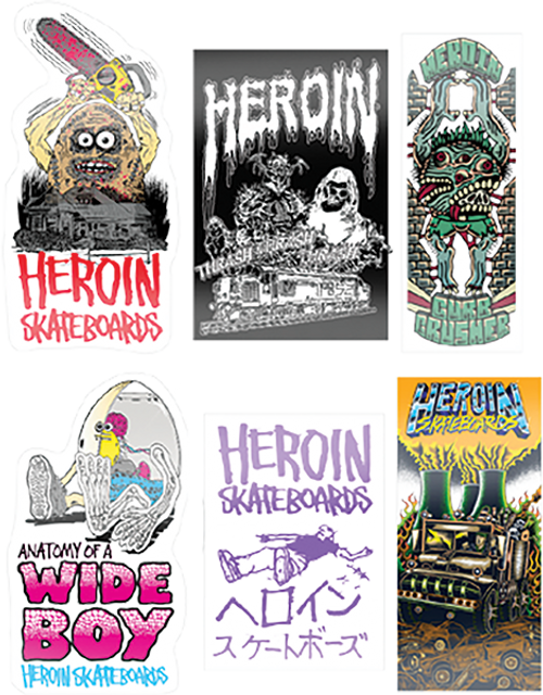 HEROIN 12/PK ASST. TEGGXAS STICKER PACK ASST.