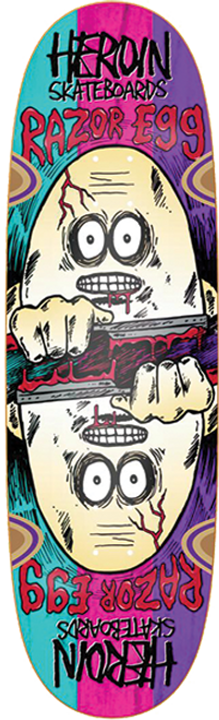 HEROIN RAZOREGG SPLICED SKATE DECK-9.5X32