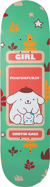 GIRL GASS SANRIO FRIENDS POMPOMPURIN SKATEBOARD DECK-8.5