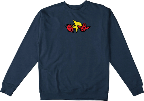 KROOKED LADYBUG CLASSIC CREW/SWT MEDIUM NAVY HEATHER