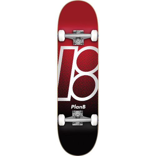 Plan B Team Andromeda Grip Logo Skateboard Complete Red 8.12